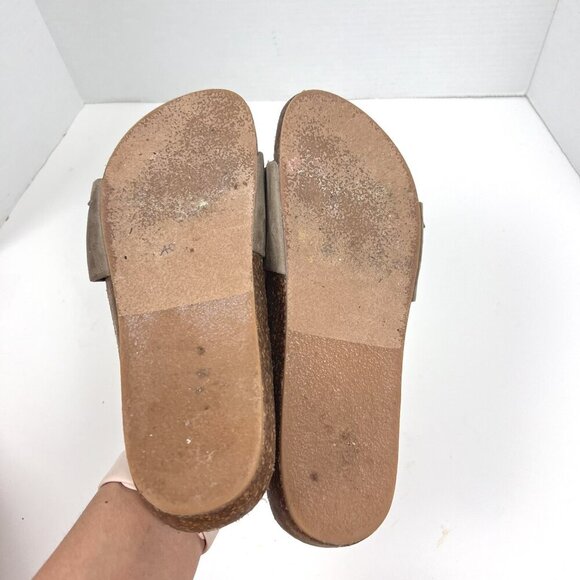 BP Tapis Slide Sandals Sz.8 Fabric Upper Brown Bow Boho Chic Resort Beach Slides - Picture 6 of 6